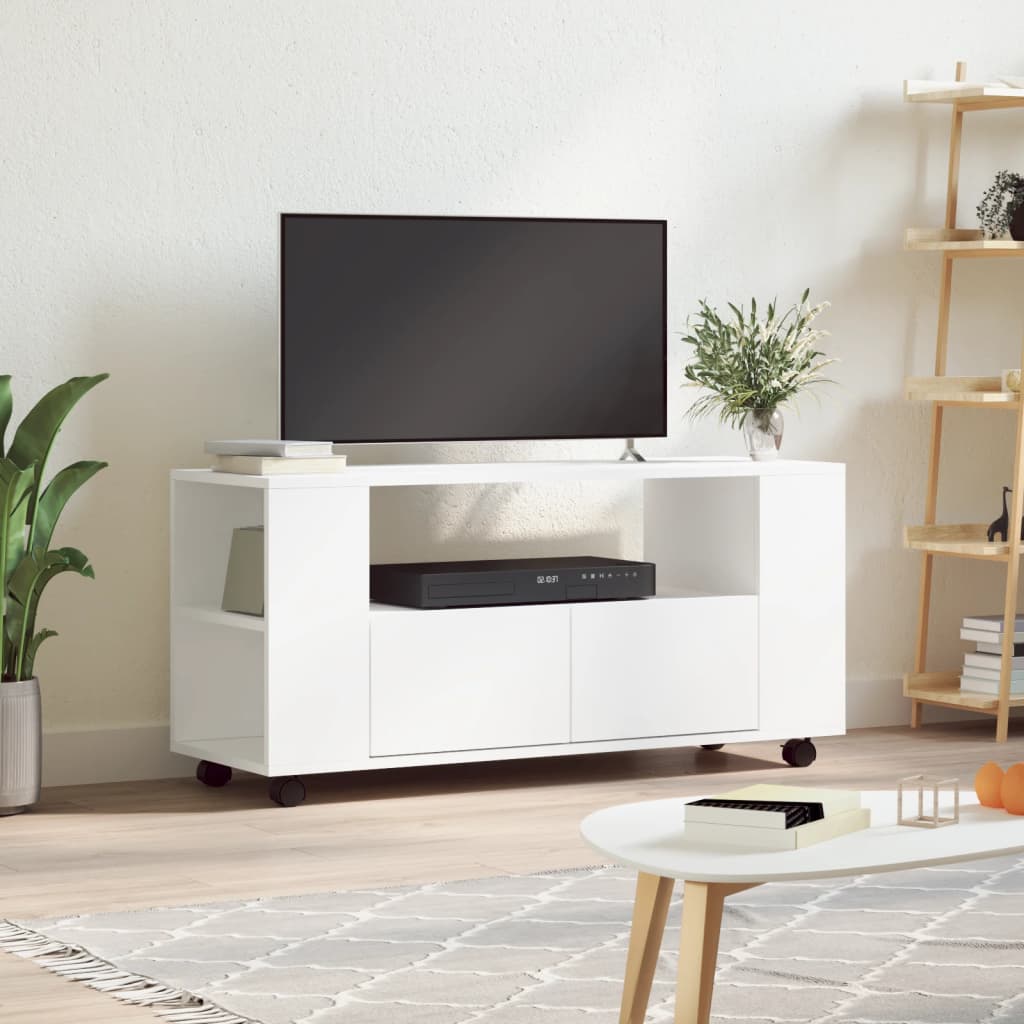 vidaXL TV Cabinet White 102x34,5x43 cm Engineered Wood