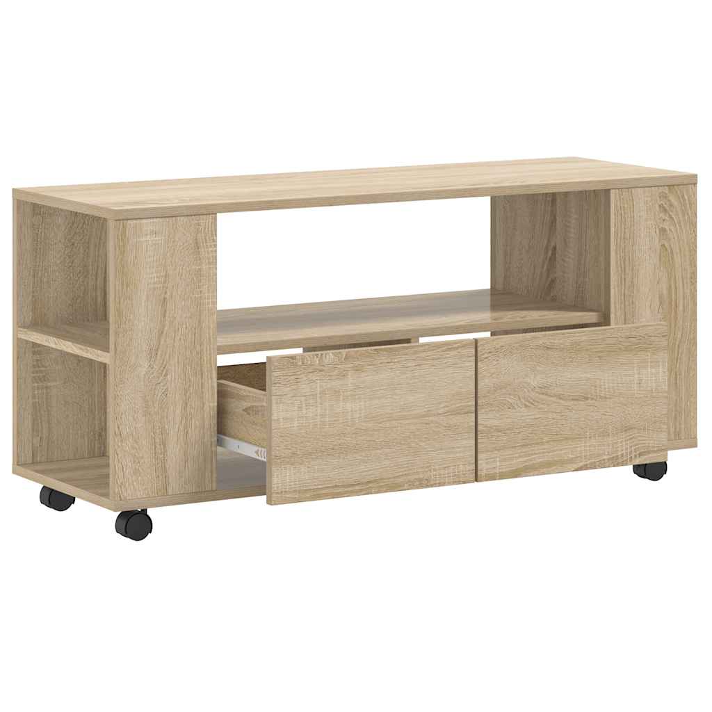 vidaXL TV Cabinet Sonoma Oak 102x34.5x43 cm Engineered Wood