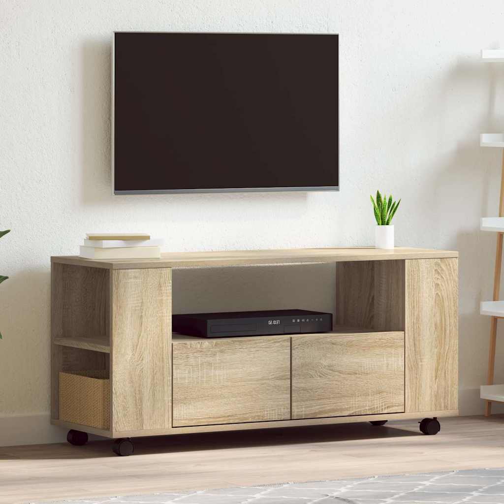 vidaXL TV Cabinet Sonoma Oak 102x34.5x43 cm Engineered Wood