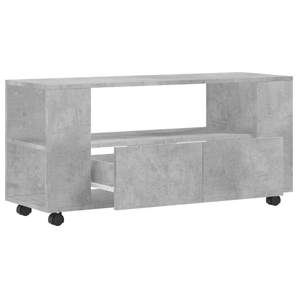 vidaXL TV Cabinet Concrete Grey 102x34,5x43 cm Engineered Wood