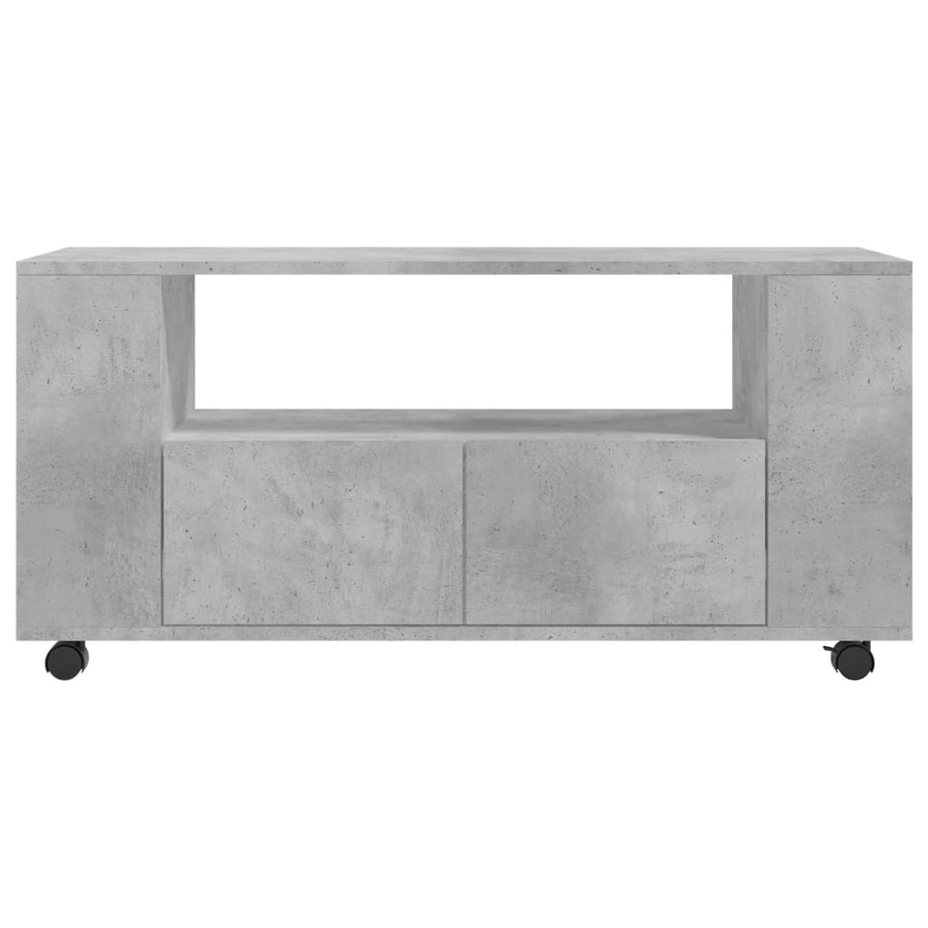vidaXL TV Cabinet Concrete Grey 102x34,5x43 cm Engineered Wood