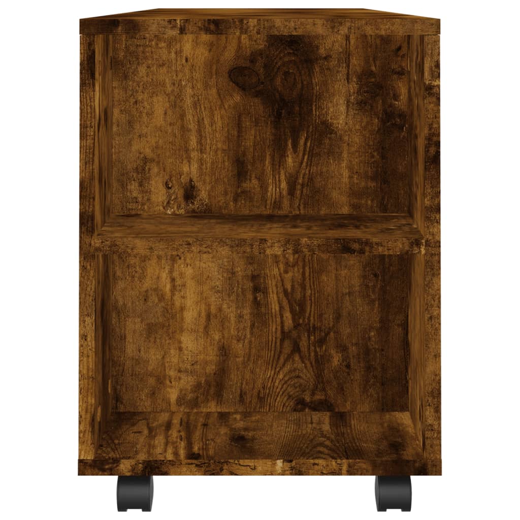 vidaXL TV Cabinet Smoked Oak 102x34.5x43 cm Engineered Wood