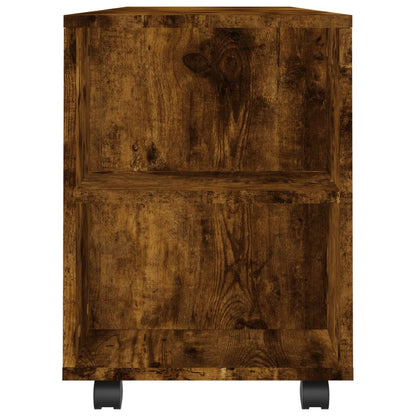 vidaXL TV Cabinet Smoked Oak 102x34.5x43 cm Engineered Wood