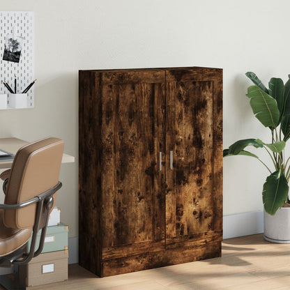 vidaXL Book Cabinet Smoked Oak 82,5x30,5x115 cm Engineered Wood