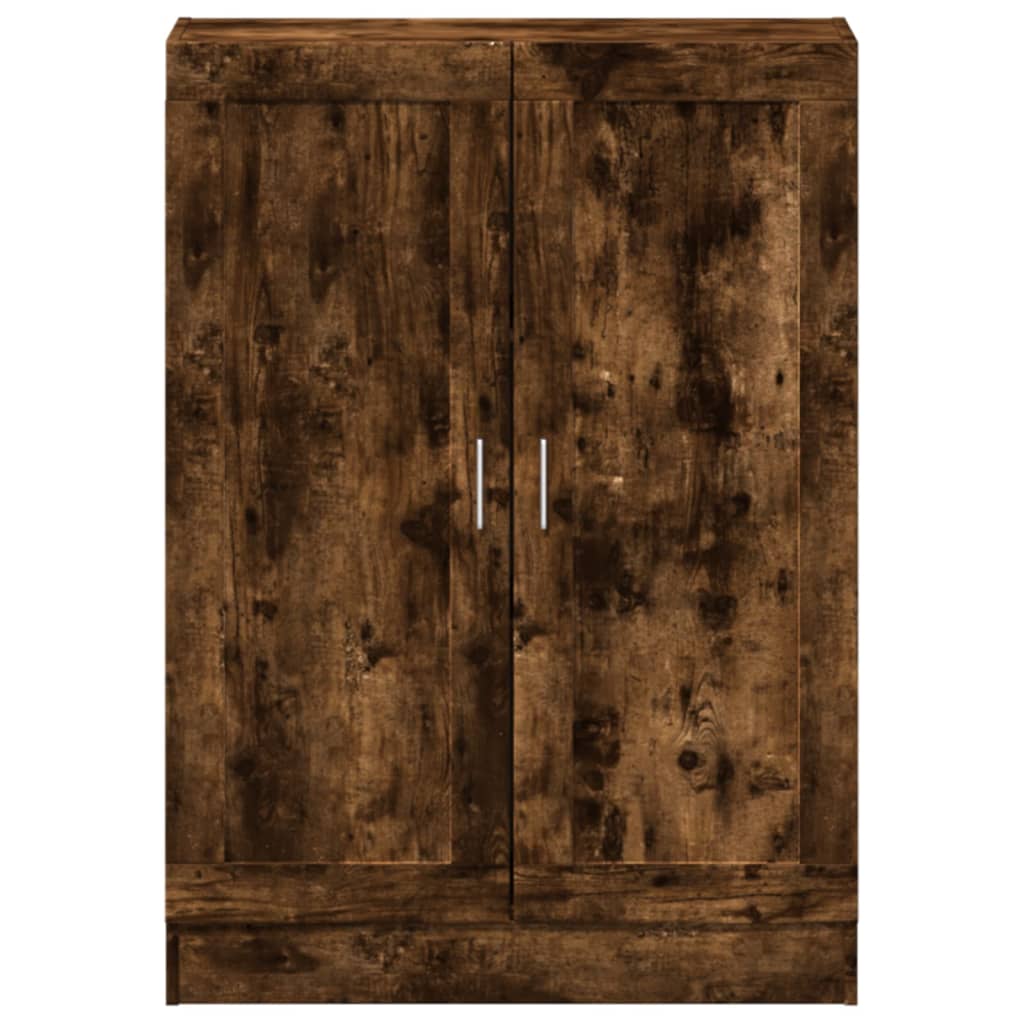 vidaXL Book Cabinet Smoked Oak 82,5x30,5x115 cm Engineered Wood