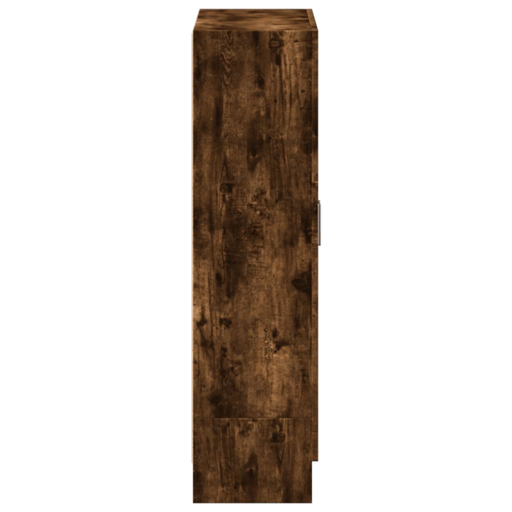 vidaXL Book Cabinet Smoked Oak 82,5x30,5x115 cm Engineered Wood