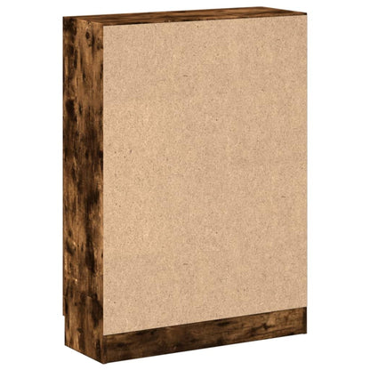 vidaXL Book Cabinet Smoked Oak 82,5x30,5x115 cm Engineered Wood