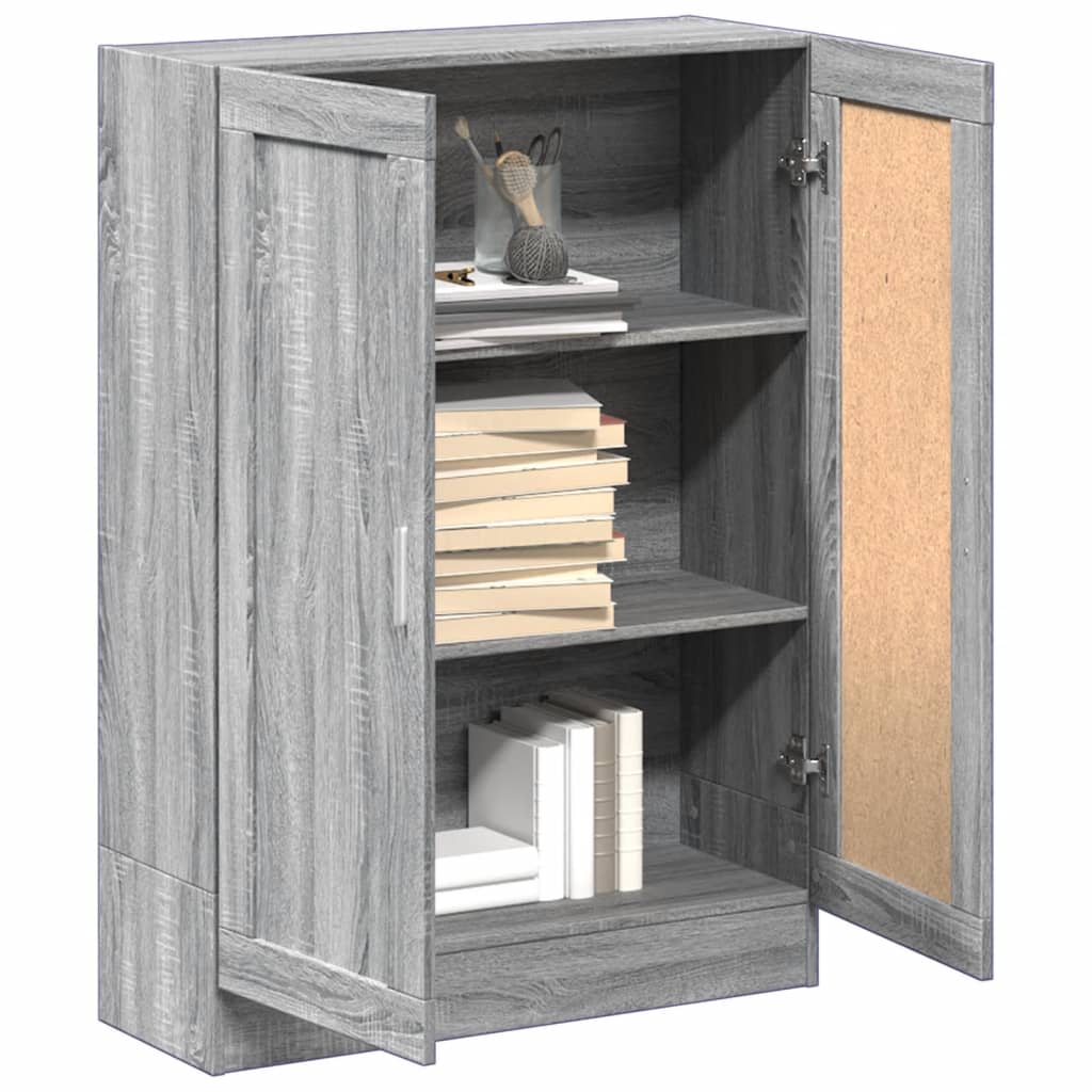 vidaXL Book Cabinet Grey Sonoma 82,5x30,5x115 cm Engineered Wood