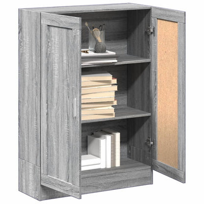 vidaXL Book Cabinet Grey Sonoma 82,5x30,5x115 cm Engineered Wood