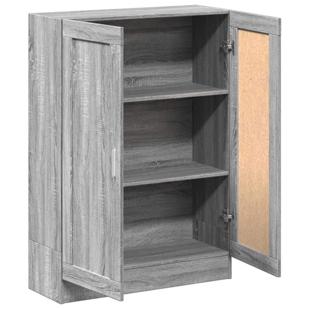 vidaXL Book Cabinet Grey Sonoma 82,5x30,5x115 cm Engineered Wood