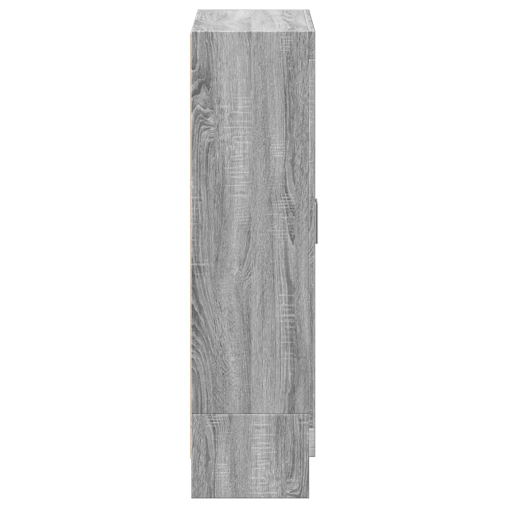 vidaXL Book Cabinet Grey Sonoma 82,5x30,5x115 cm Engineered Wood