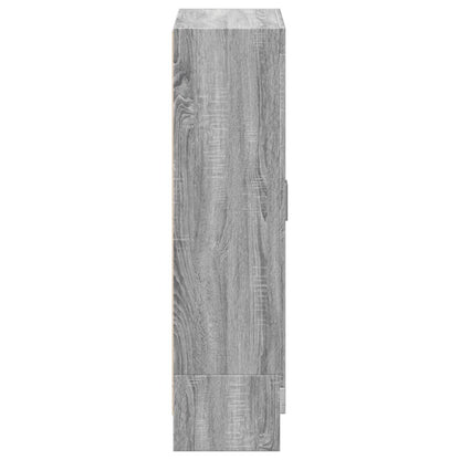 vidaXL Book Cabinet Grey Sonoma 82,5x30,5x115 cm Engineered Wood
