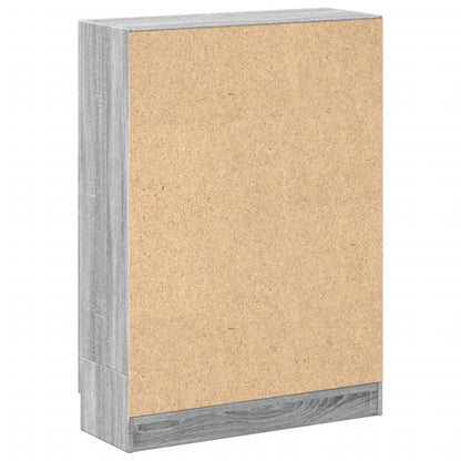 vidaXL Book Cabinet Grey Sonoma 82,5x30,5x115 cm Engineered Wood