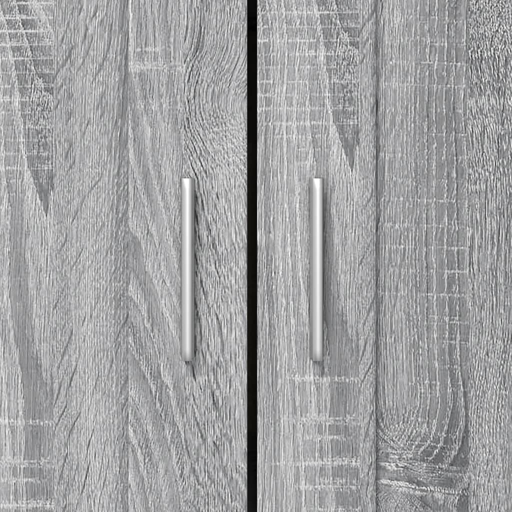 vidaXL Book Cabinet Grey Sonoma 82,5x30,5x115 cm Engineered Wood