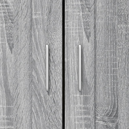 vidaXL Book Cabinet Grey Sonoma 82,5x30,5x115 cm Engineered Wood