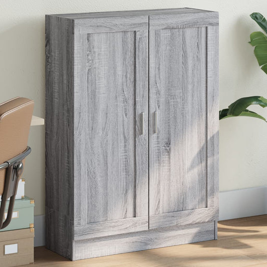 vidaXL Book Cabinet Grey Sonoma 82,5x30,5x115 cm Engineered Wood