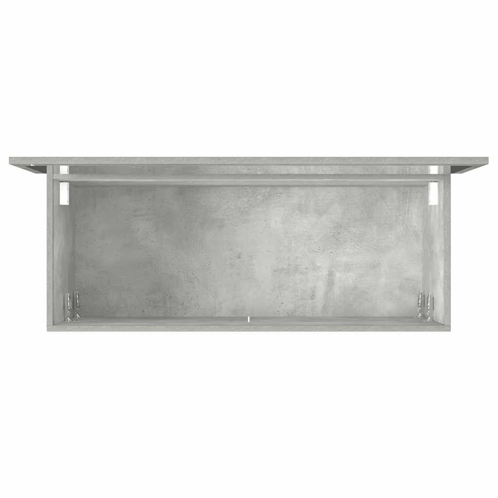 vidaXL Bathroom Cabinet with Mirror Concrete Grey Engineered Wood