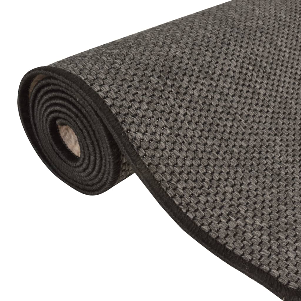 vidaXL Carpet Runner Sisal Look Anthracite 50x250 cm