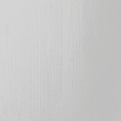 vidaXL Rolling Cabinet with Drawers MOSS White Solid Wood Pine