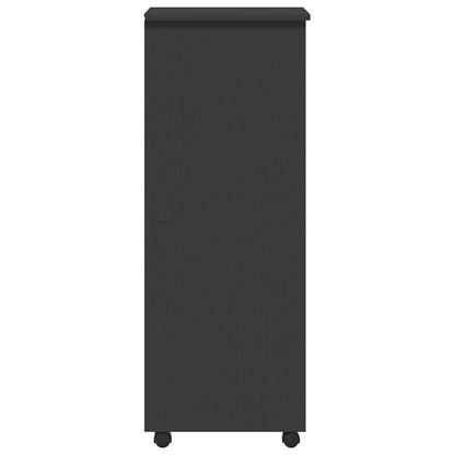 vidaXL Rolling Cabinet with Drawers MOSS Grey Solid Wood Pine