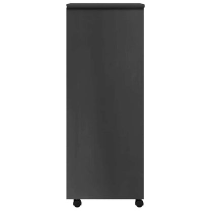 vidaXL Rolling Cabinet with Drawers MOSS Grey Solid Wood Pine