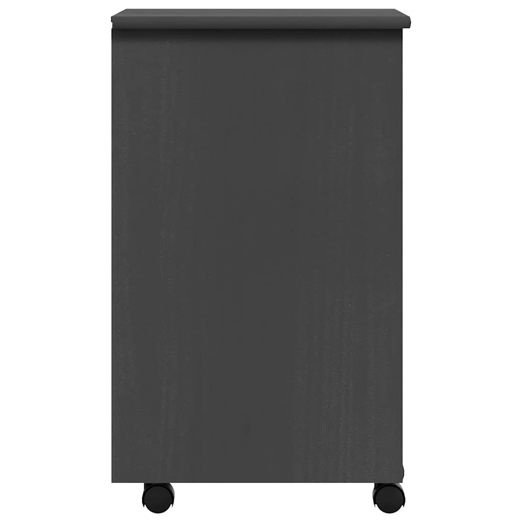 vidaXL Rolling Cabinet with Drawers MOSS Grey Solid Wood Pine