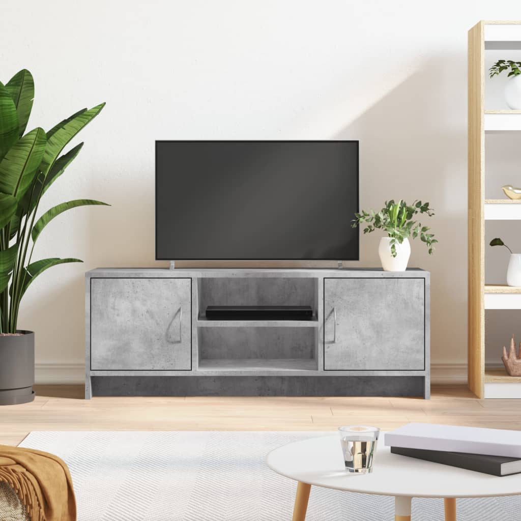vidaXL TV Cabinet Concrete Grey 102x30x37,5 cm Engineered Wood