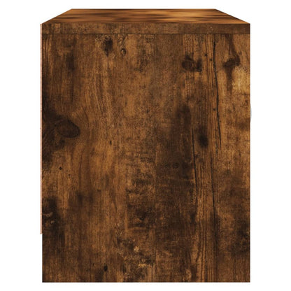vidaXL TV Cabinet Smoked Oak 102x30x37.5 cm Engineered Wood
