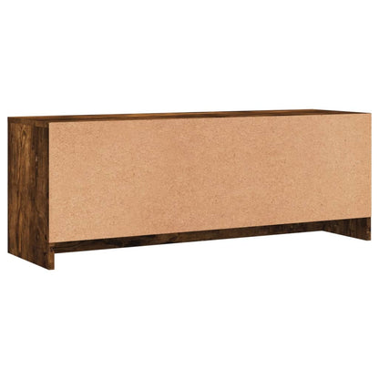 vidaXL TV Cabinet Smoked Oak 102x30x37.5 cm Engineered Wood