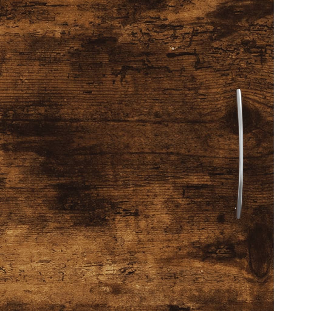 vidaXL TV Cabinet Smoked Oak 102x30x37.5 cm Engineered Wood