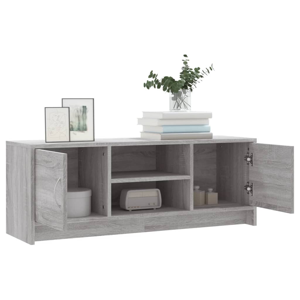 vidaXL TV Cabinet Grey Sonoma 102x30x37.5 cm Engineered Wood