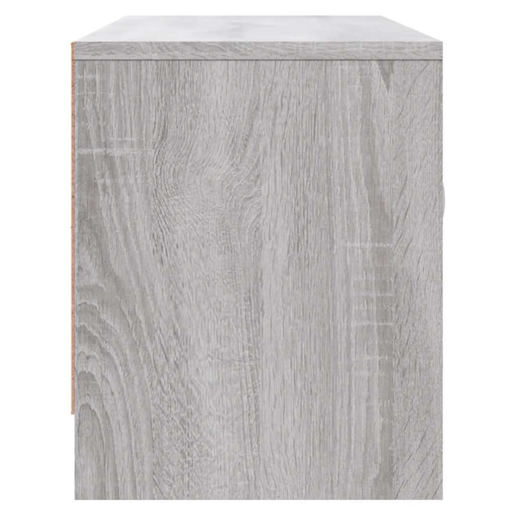 vidaXL TV Cabinet Grey Sonoma 102x30x37,5 cm Engineered Wood