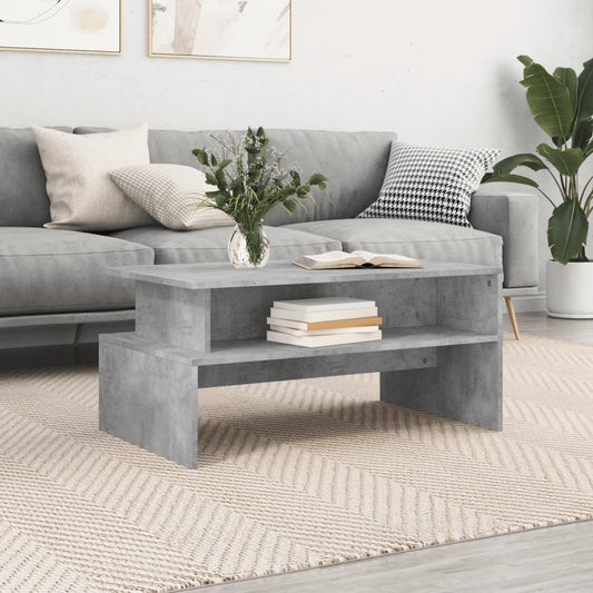 vidaXL Coffee Table Concrete Grey 90x55x42,5 cm Engineered Wood