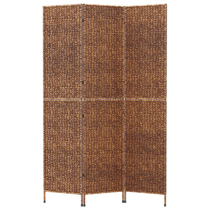 vidaXL Room Divider 3-Panel Brown 122x180 cm Water Hyacinth