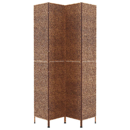 vidaXL Room Divider 4-Panel Brown 163x180 cm Water Hyacinth