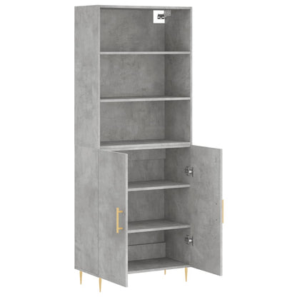 vidaXL Highboard Concrete Grey 69,5x34x180 cm Engineered Wood