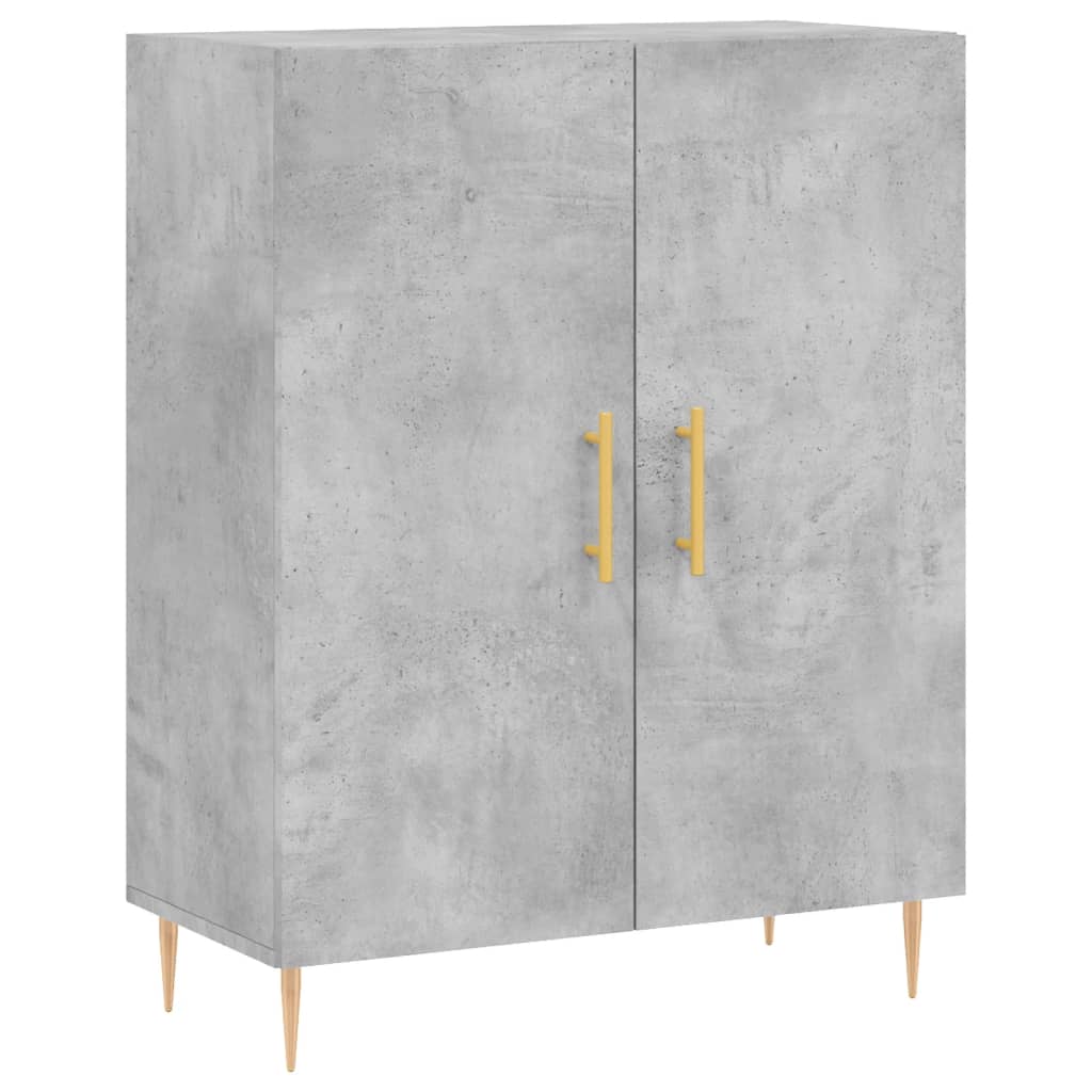 vidaXL Highboard Concrete Grey 69,5x34x180 cm Engineered Wood