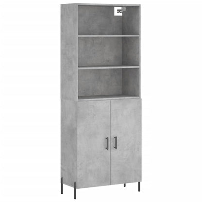 vidaXL Highboard Concrete Grey 69,5x34x180 cm Engineered Wood