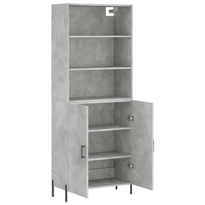 vidaXL Highboard Concrete Grey 69,5x34x180 cm Engineered Wood