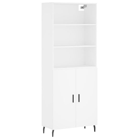 vidaXL Highboard White 69,5x34x180 cm Engineered Wood