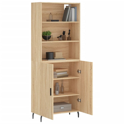 vidaXL Highboard Sonoma Oak 69,5x34x180 cm Engineered Wood