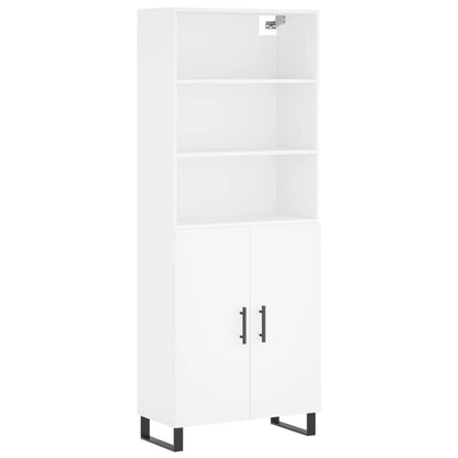 vidaXL Highboard White 69,5x34x180 cm Engineered Wood