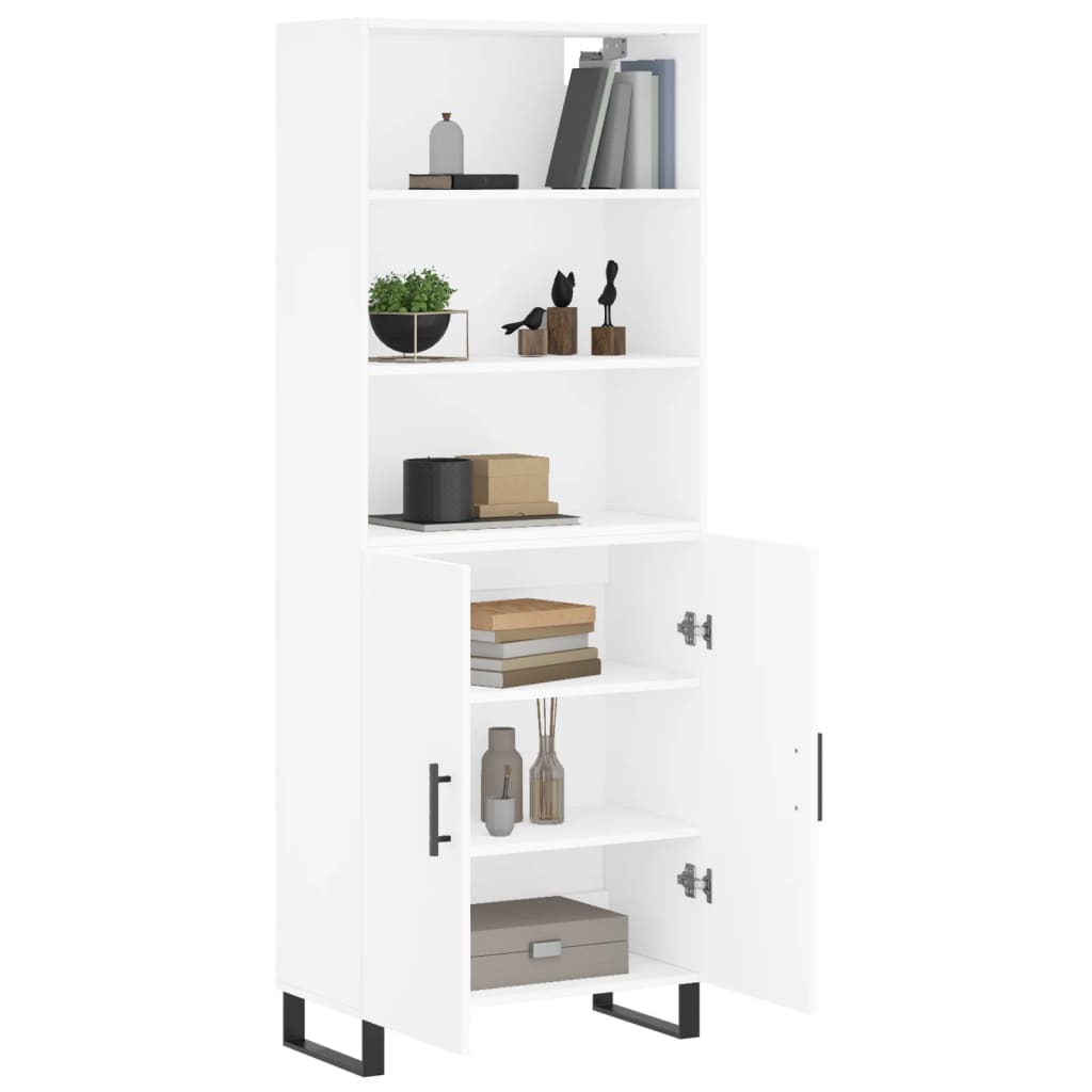 vidaXL Highboard White 69,5x34x180 cm Engineered Wood