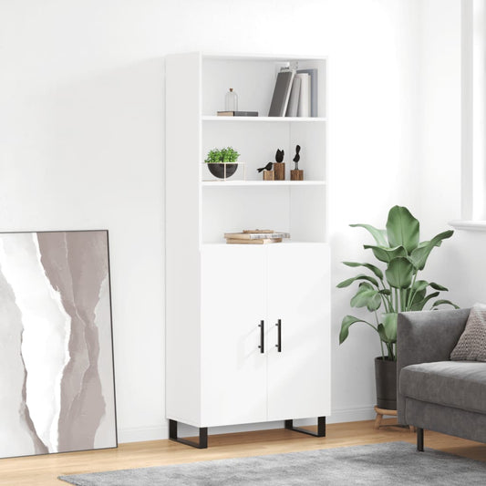 vidaXL Highboard White 69,5x34x180 cm Engineered Wood