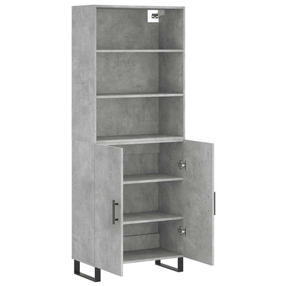 vidaXL Highboard Concrete Grey 69,5x34x180 cm Engineered Wood