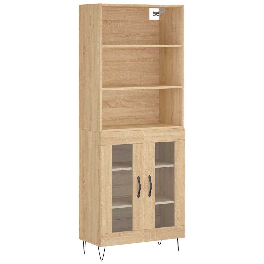 vidaXL Highboard Sonoma Oak 69,5x34x180 cm Engineered Wood