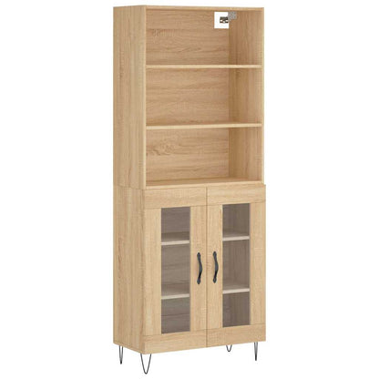 vidaXL Highboard Sonoma Oak 69,5x34x180 cm Engineered Wood