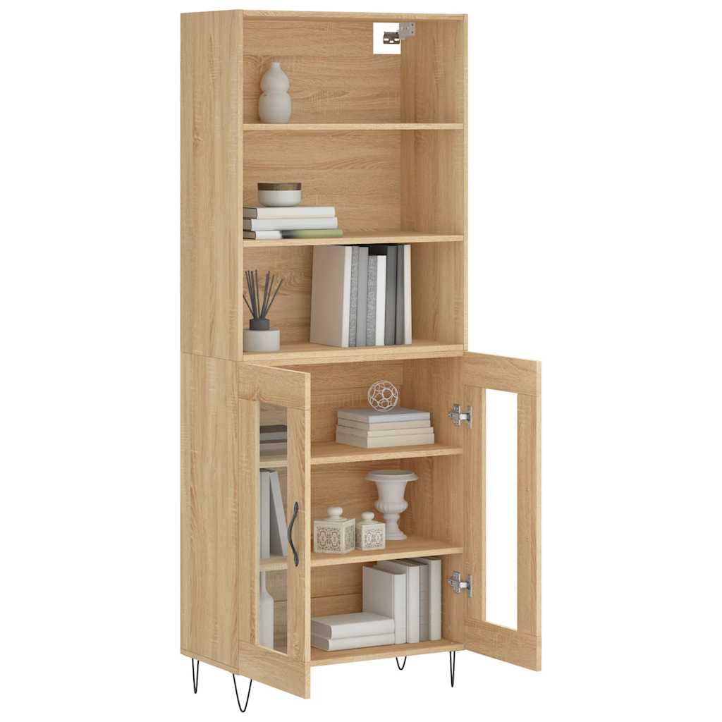 vidaXL Highboard Sonoma Oak 69,5x34x180 cm Engineered Wood