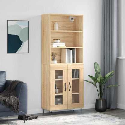 vidaXL Highboard Sonoma Oak 69,5x34x180 cm Engineered Wood