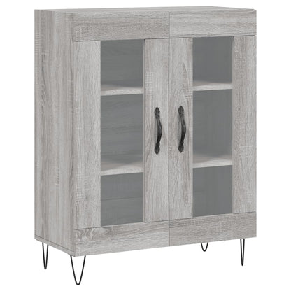vidaXL Highboard Grey Sonoma 69.5x34x180 cm Engineered Wood